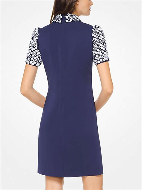 michael michael kors floral sequined collared shift dress|michael kors sheath dresses.